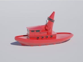 crayola crayon boat toy & game accessories kid kids 3d print model - Mito3D