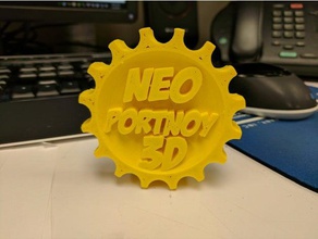 neoportnoy makercoin monedas & insignias Logo en 3d youtube 3d print model - Mito3D