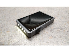 diy solar flashlight v2 electronics battery cell phone led lipo 3d print model - Mito3D