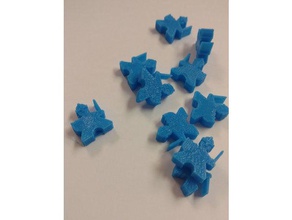 d&d meeples without letters toy & game accessories meeple 3d print model - Mito3D