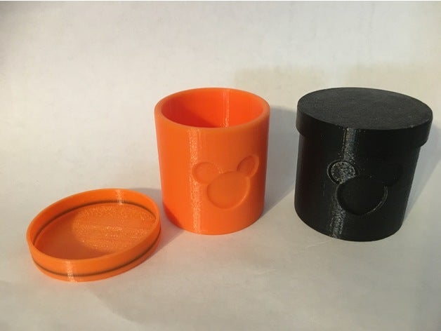 mickey tapa del frasco los contenedores tarro mickeymouse mouse 3D print model - Mito3D