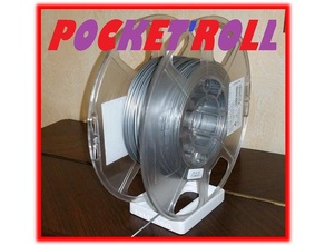 pocket-Roll-basic 3d-drucken einfach filament Tasche roll roller spool spool-Halter spool-roller stehen stand Unterstützung der bobine 3d print model - Mito3D