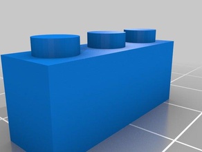 brique lego 1x3 jouets de construction personnalisé 3d print model - Mito3D