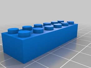 lego brick 2x6 construction toys customized 3d print model - Mito3D