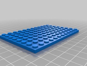 8x12 lego plaka inşaat oyuncaklar özelleştirilmiş 3d print model - Mito3D