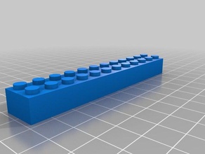 ladrillo de lego 2x12 juguetes construcción personalizado 3d print model - Mito3D