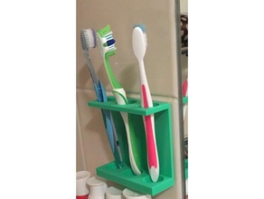 toothbrush wall mount holder bathroom 3d print model - Mito3D