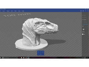 dino cabeza las esculturas 3d print model - Mito3D