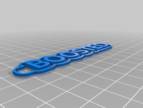 boosted - words keychains customized 3d print model - Mito3D