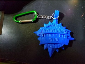 adventurers club keychain keychains 3d print model - Mito3D