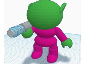 cartoon-Figur - Raum Kerl Spielzeug & game Zubehör alien cartoon Abbildung gaming der Miniatur skrull Superheld 3d print model - Mito3D