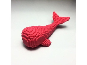 voxel-Wal Tiere Tier pixel Wal 3d print model - Mito3D