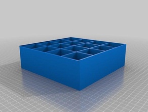 caja 200x200x60 4x4 non apilable organizzazione su misura 3d print model - Mito3D