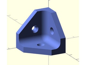 3 k e ebent parts corner bracket parametric 3d print model - Mito3D