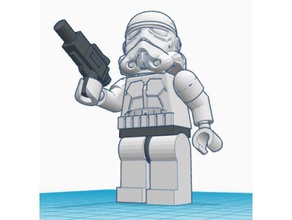 lego stormtrooper entièrement ajustables surdimensionné L'impression 3d articulés blaster starwars de star wars storm trooper 3d print model - Mito3D