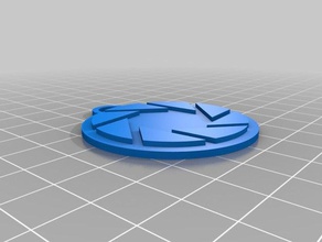aperture science logo keychain portail de porte-clés 3d print model - Mito3D