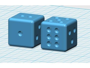 çift zar oyuncaklar ve oyunlar basit oyuncak 3d print model - Mito3D