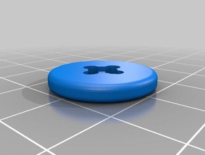 liga w botón empotrado de 4 agujeros accesorios el tirantes 3d print model - Mito3D