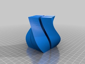 Kare vazo dekor 3d print model - Mito3D