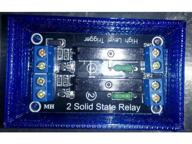 caja para placa con rele estado solido 2 canales omron g3mb-202p eletrônica caso ssr 3D print model - Mito3D