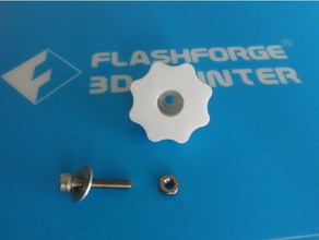 adjuster knob flashforge baseplate 3d printers 3d print model - Mito3D