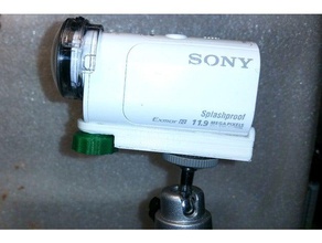sony az1 tripod adaptörü elektronik bağdaştırıcı hdr-az1 hdr-az1vr monte edin actioncam 3d print model - Mito3D