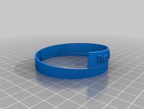 jabberwocky spiral poem bracelet mark 2 art customized 3d print model - Mito3D