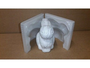 eastern bunny mold animals easter rabbit 3d print model - Mito3D