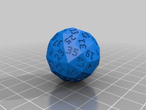 d60 dice 60 sided adnd gaming polyhedral roleplaying game rpg 3d print model - Mito3D