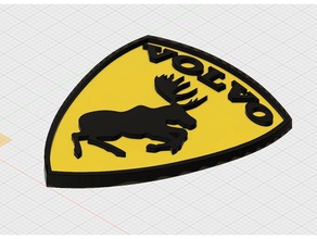 volvo moose emblem vehicles car dual dual color dual extruder dual extrusion emblem moose volvo