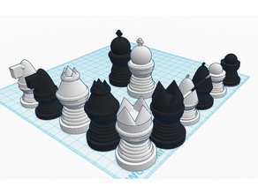 copy brilliant esboo 3d printing accessory chess pawns rook king piece knight ropes pawn pizza queen rooke tacos toys games 3d print model - Mito3D