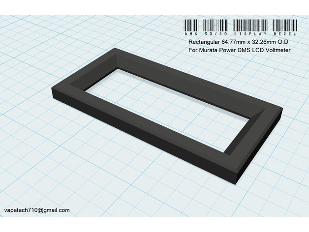 murata dms lcd voltmeter bezel electronics mount 3D print model - Mito3D