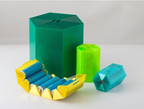 rolo de caso recipientes a bateria recipiente dobradiça viver 3d print model - Mito3D