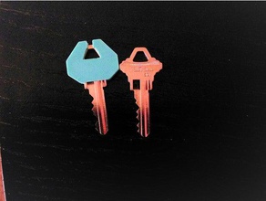 encapsulated encased key cover sc1 true value keychains apartment encasement envelope keychain keys chain 3d print model - Mito3D