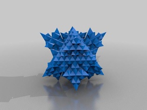 3-dimensional koch 2 La impresión en 3d fractal art de matemáticas 3d print model - Mito3D
