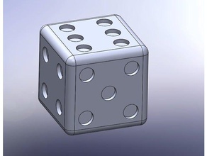 rigged dice v10 cube die fake game high loaded runner 3d print model - Mito3D