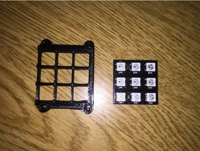 3x3-matrix led-matrix-grid-Diffusor - Elektronik arduino led matrix rgb-led ws2811 ws2812b 3d print model - Mito3D