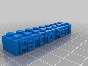rancho rosal llavero de lego juguetes construcción personalizado 3d print model - Mito3D