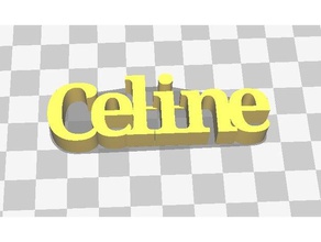 celine name plate tag 3d print model - Mito3D