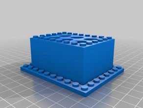 meu personalizadas de lego caneta titular recipientes personalizado 3d print model - Mito3D