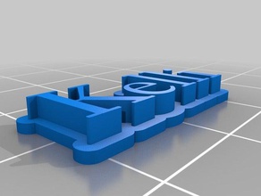 kelli nombre de la placa las esculturas personalizado 3d print model - Mito3D