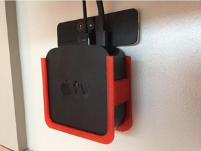 apple tv mount gadgets appletv bracket mounting wall 3d print model - Mito3D