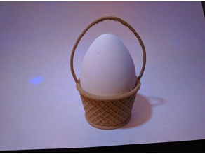 cesto pasquale dell'uovo di visualizzazione arredamento display la pasqua uovo titolare 3d print model - Mito3D