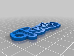 ruben keychain keychains customized 3d print model - Mito3D