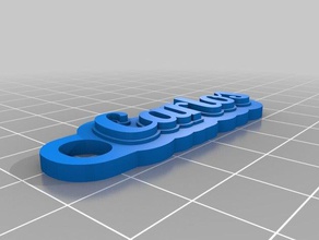 carlos keychain keychains customized 3d print model - Mito3D