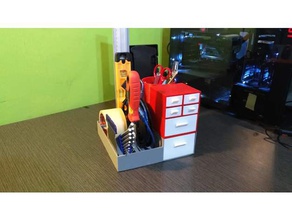 best desktop tools organizer drawers organization desk drawer mini toolbox tool holder 3d print model - Mito3D