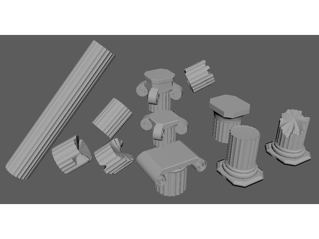 greek columns orders 28mm column base buildings & structures roman 3D print model - Mito3D