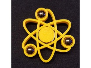 atomique fidget jouets & jeux l'atome main spinner jouet la science 3d print model - Mito3D