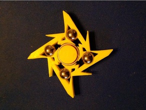 ninja star fidget spinner update toys & games 3d print model - Mito3D