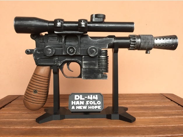 dl-44 blaster de soutien accessoires jeu dl44 han solo star wars 3D print model - Mito3D